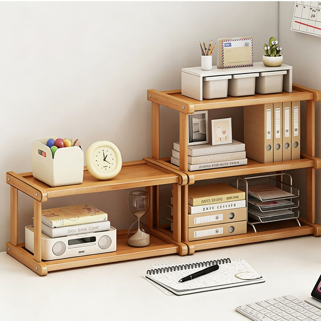 34Tier Spice Rack Coffee Station Organizer Wooden Kitchen Countertop O ...